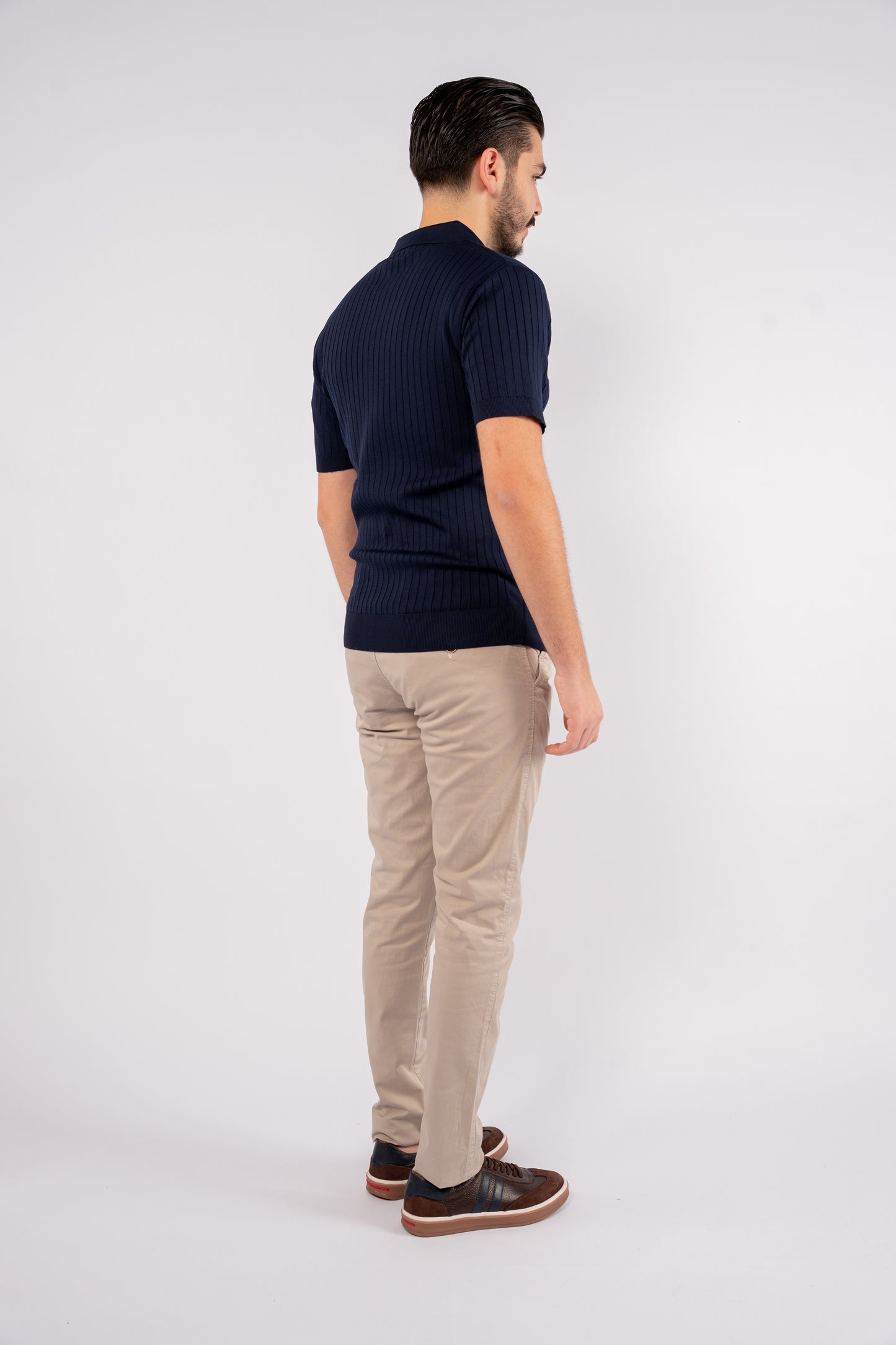 INDEGO VNECK LINED POLO
