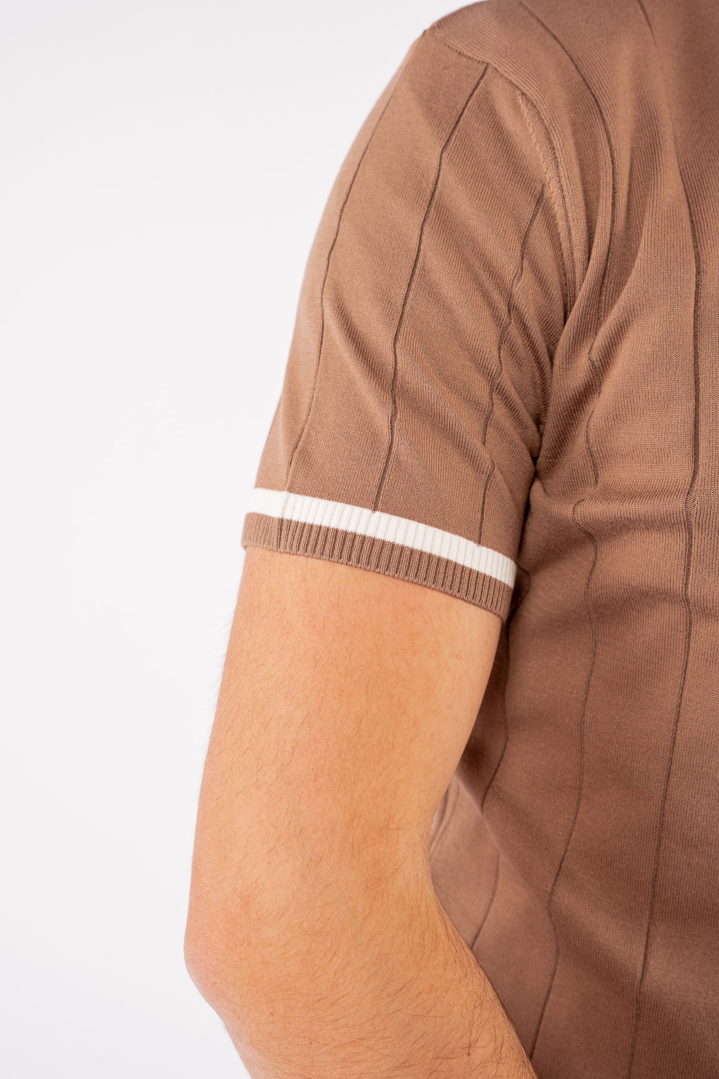 LINED MOCHA ZIPPER POLO