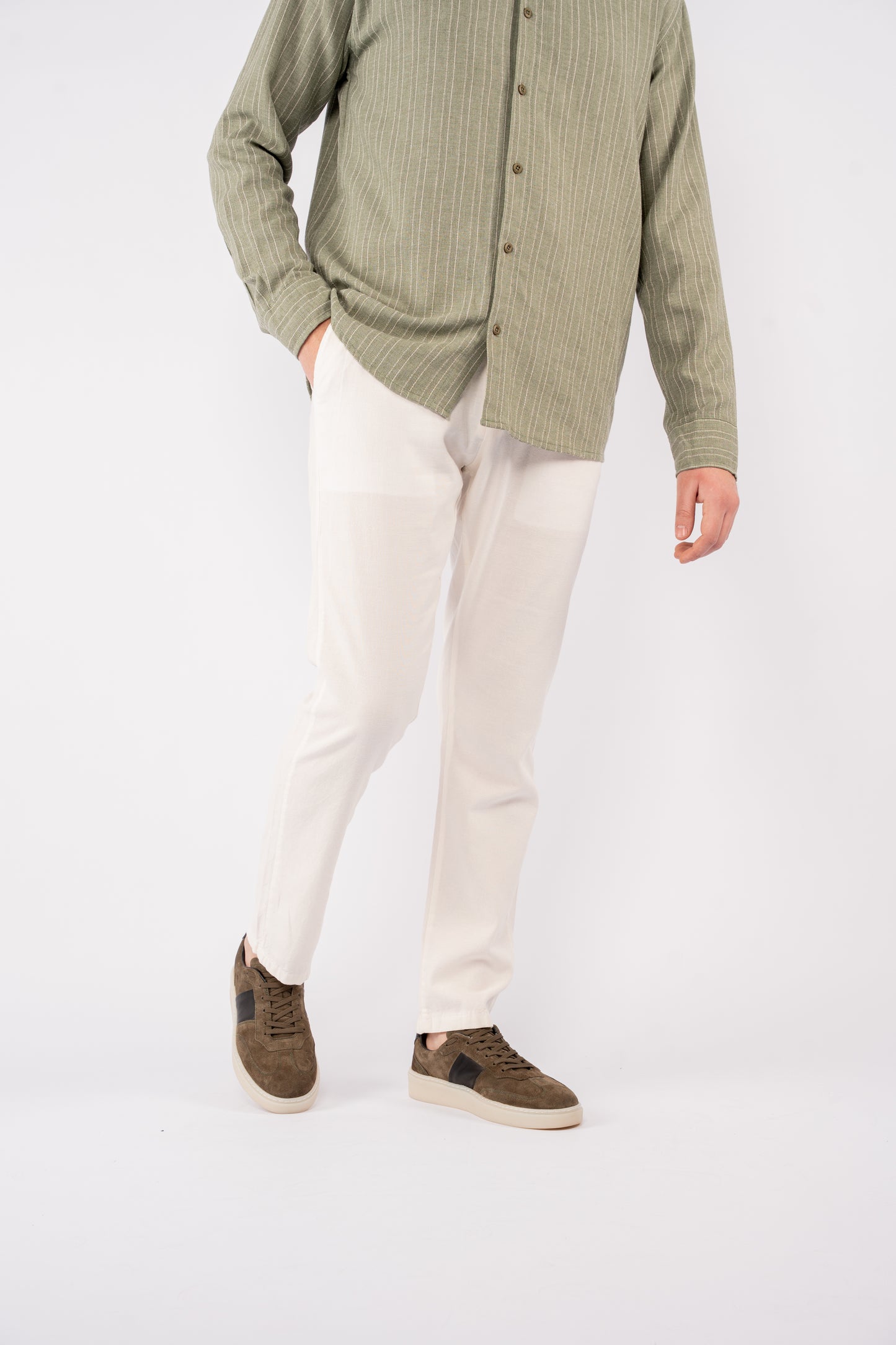 OLIVE LINED SHIRT