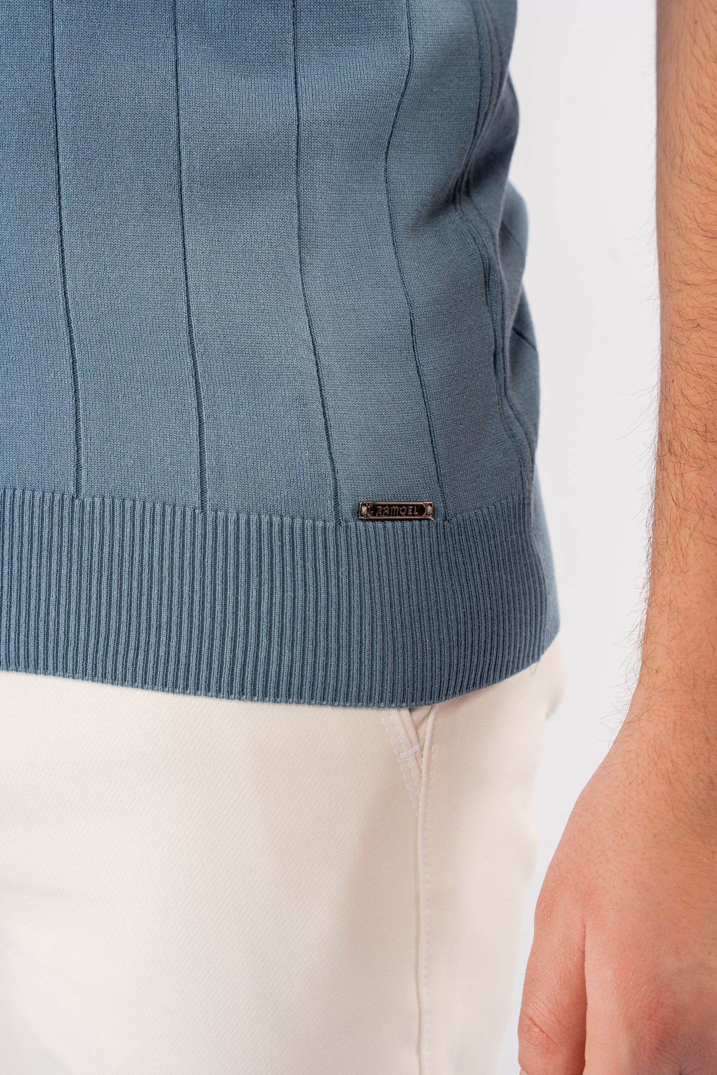 VNECK BLUE POLO