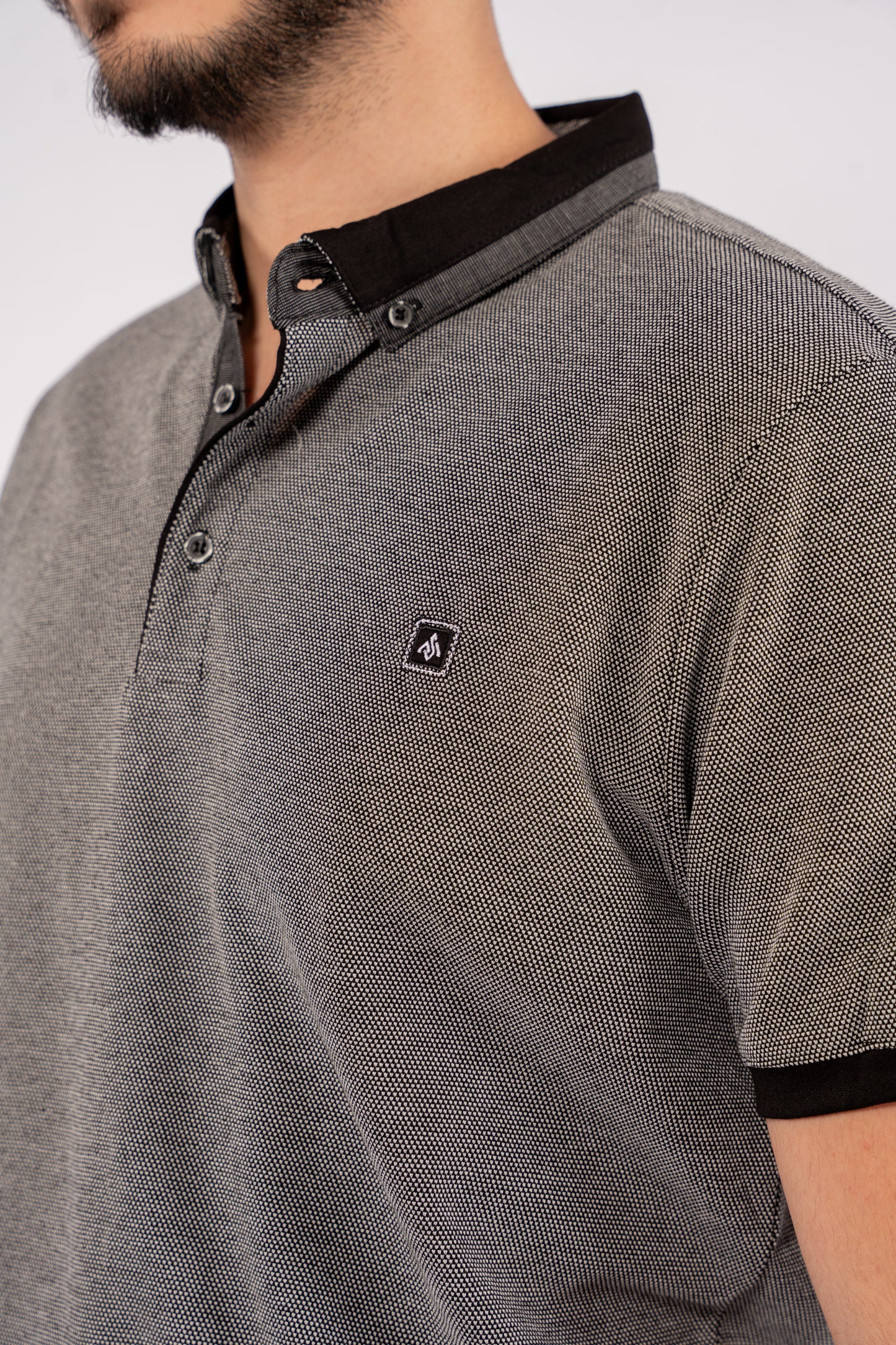 BLACK PIQUET POLO