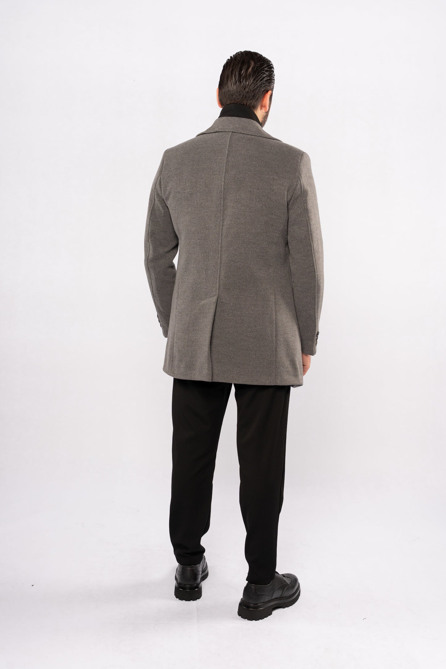 GREY TIMELESS WOOL COAT
