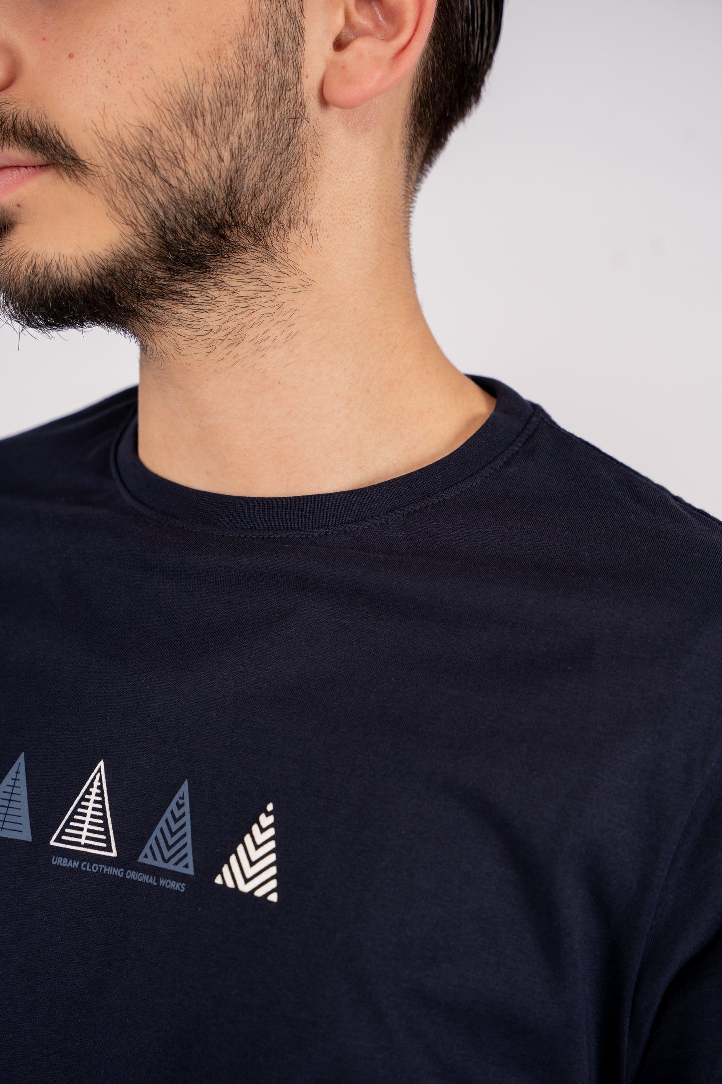 NAVY TRIANGLES TSHIRT