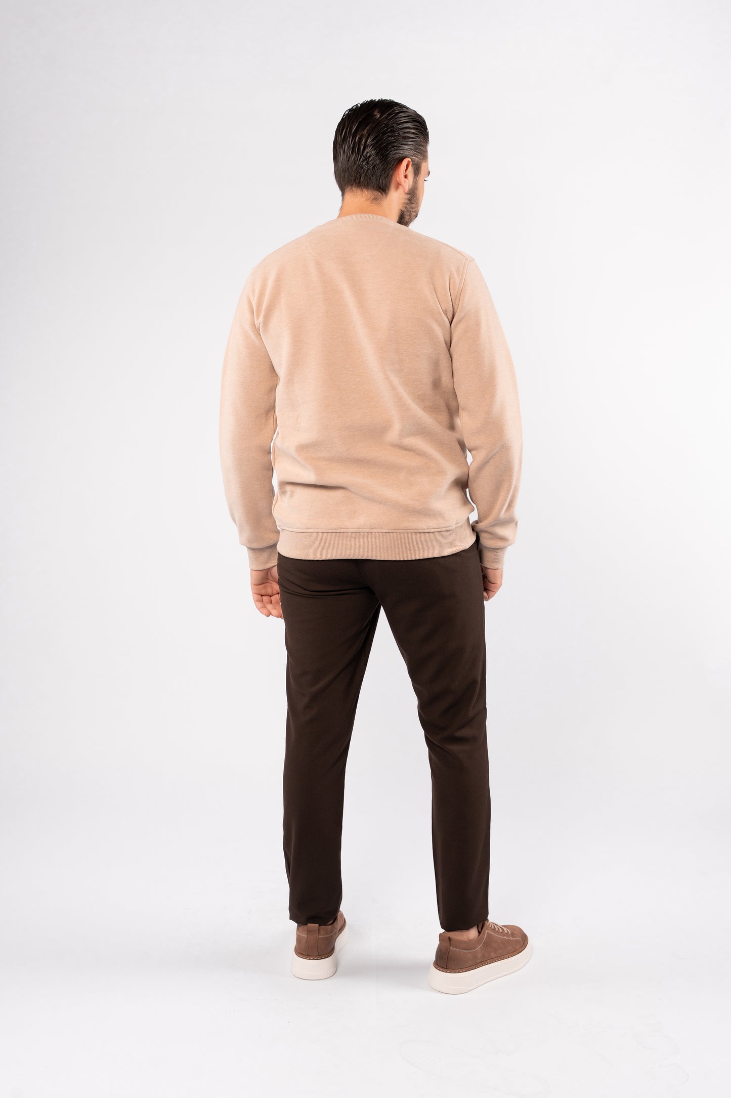 DARK BEIGE SELANIK ROUNDNECK SWEATER