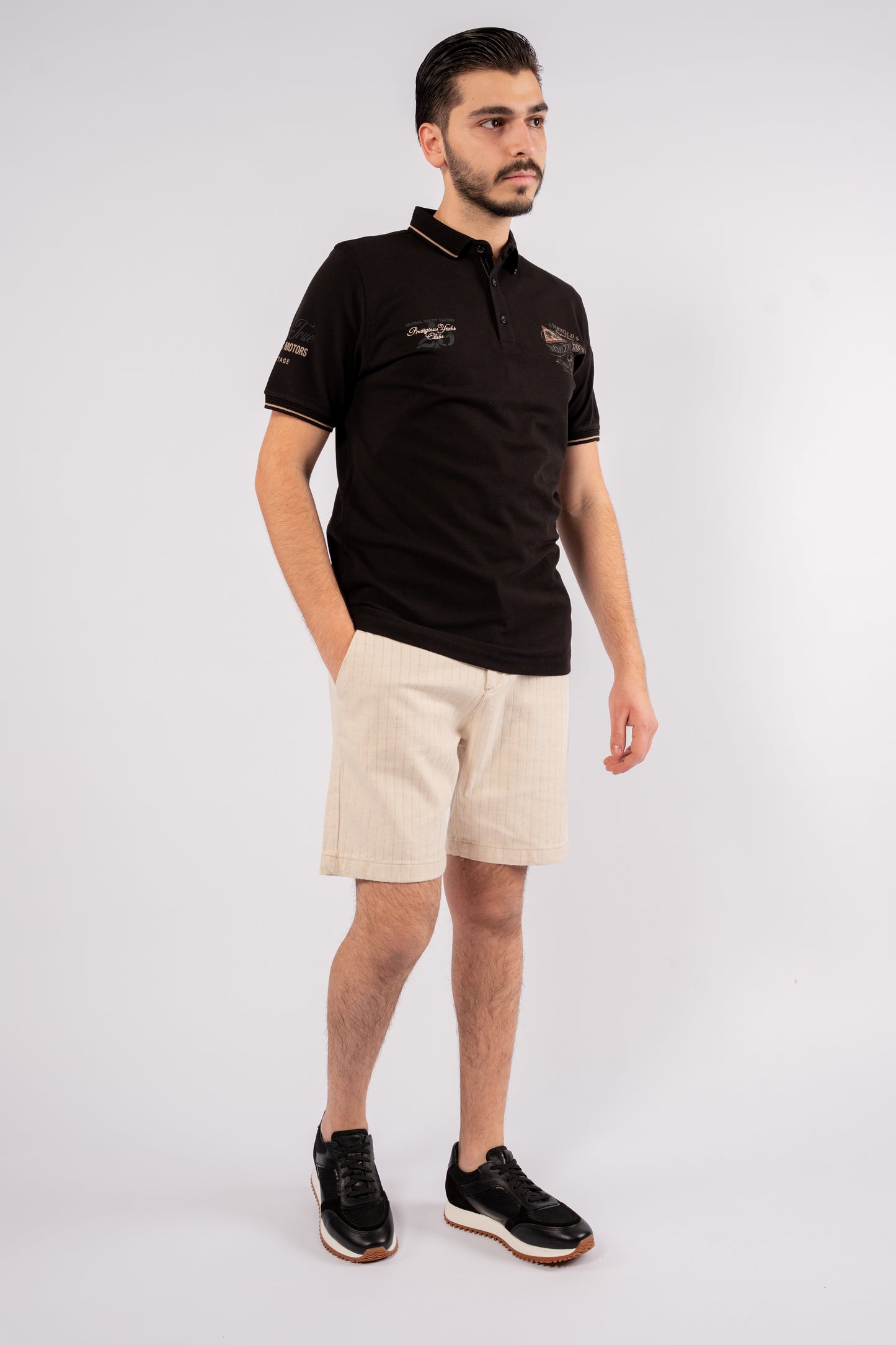 BLACK VINTAGE POLO