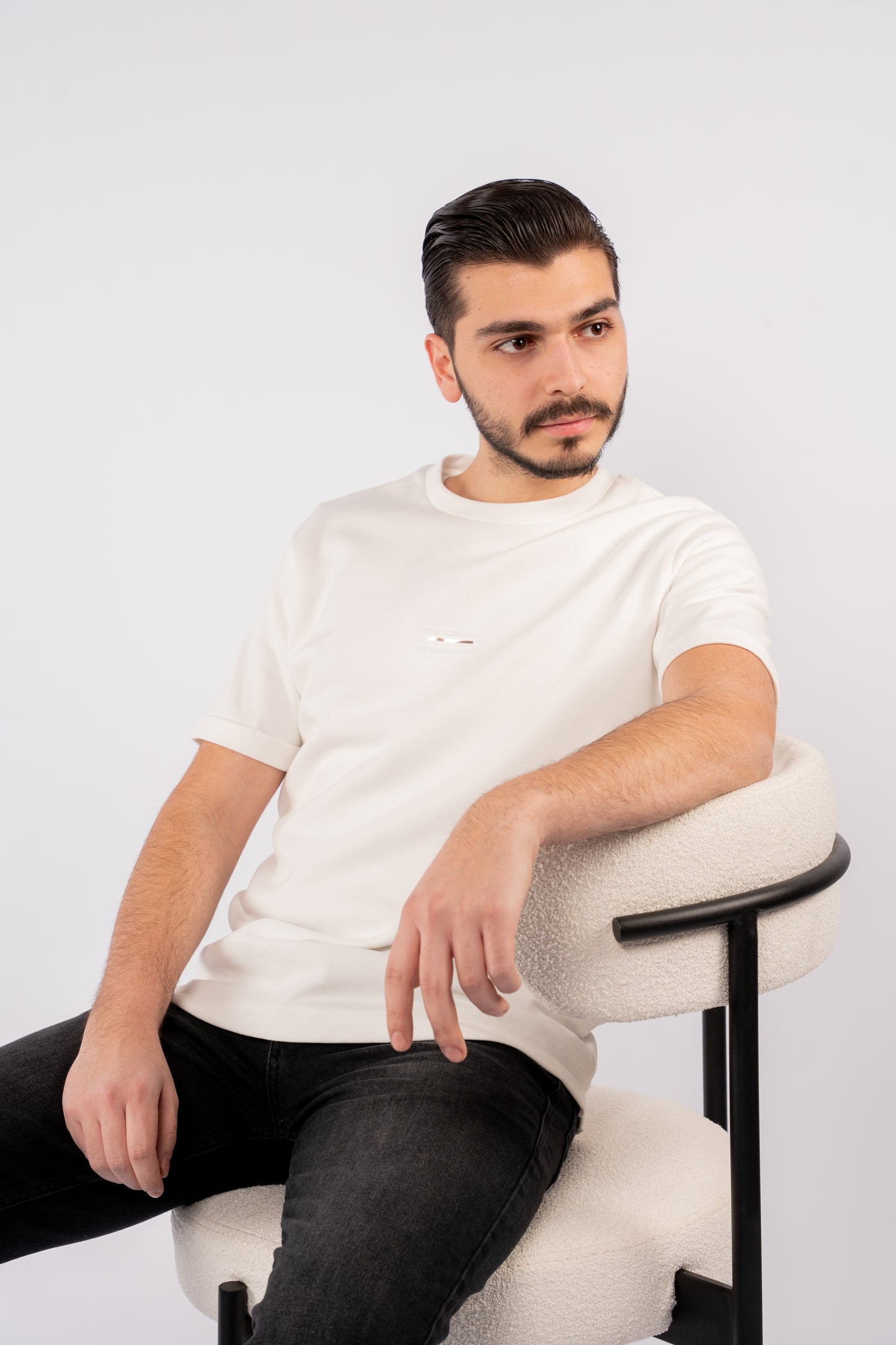 WHITE PIQUET TSHIRT