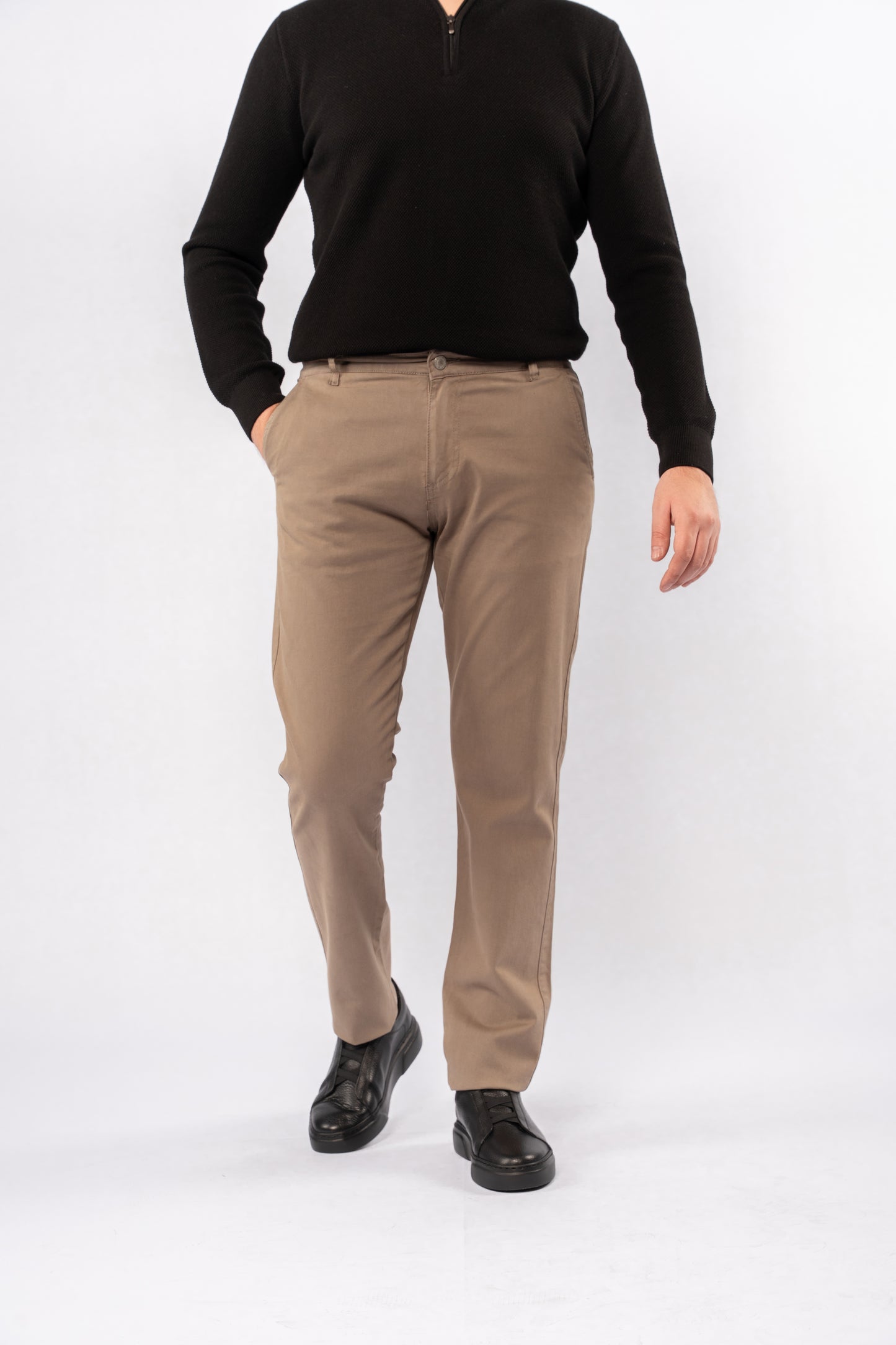 DARK BEIGE ELEGANCE CHINO PANT