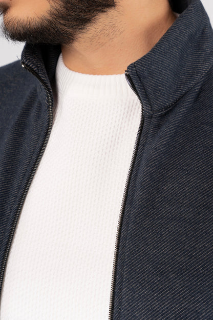 NAVY SELANIK ZIPPER JACKET