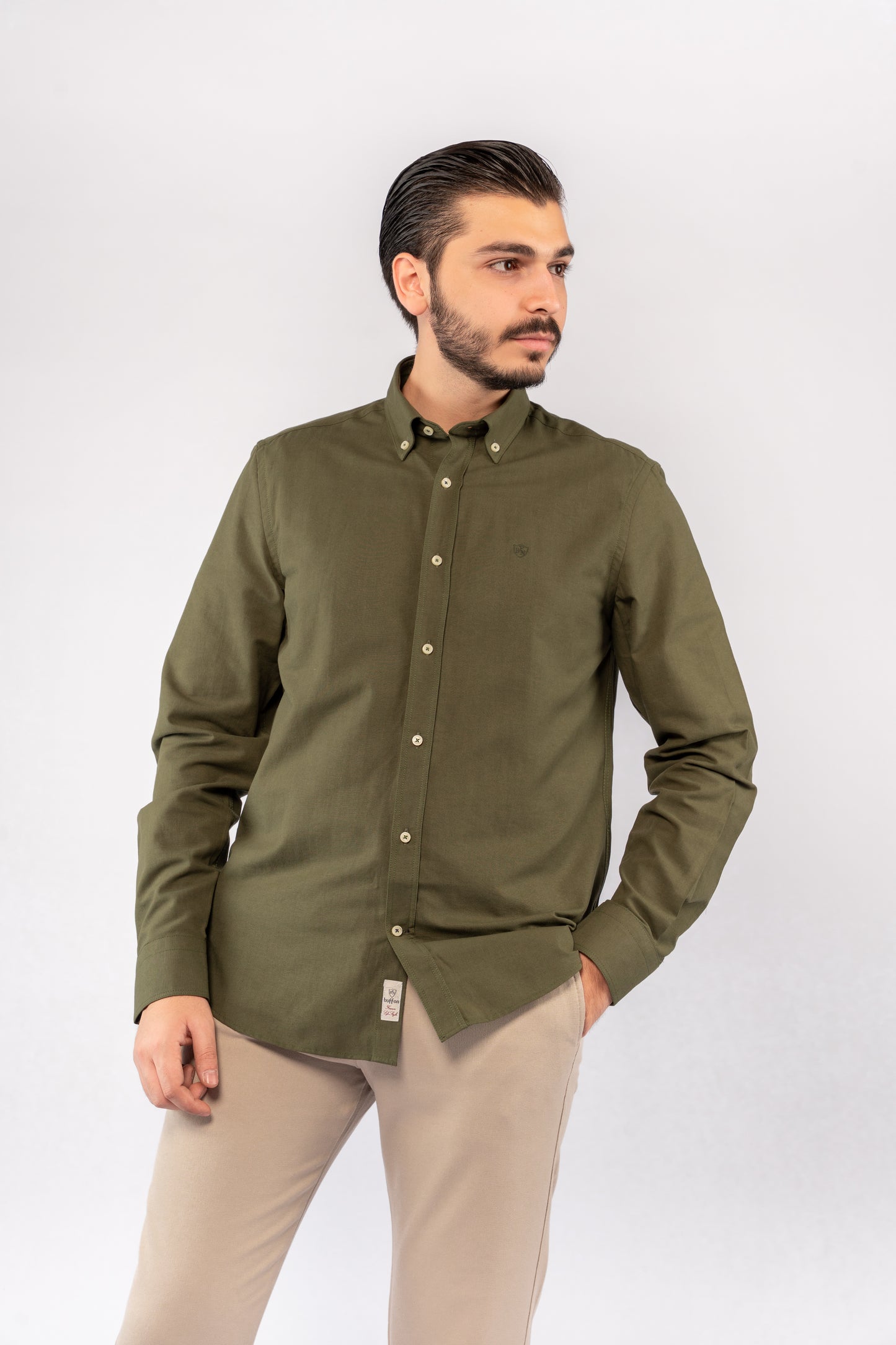OLIVE TIMELESS OXFORD SHIRT