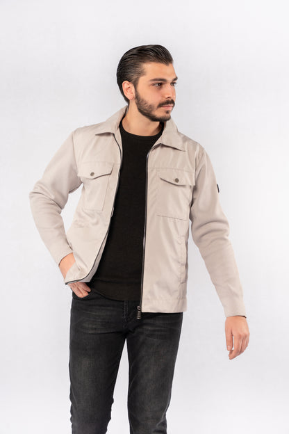 DARK GREY ROUND NECK PIQUET SWEATER