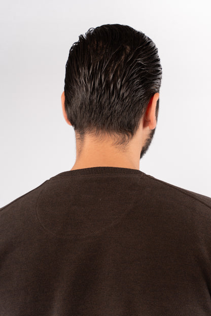 BROWN SELANIK ROUNDNECK SWEATER
