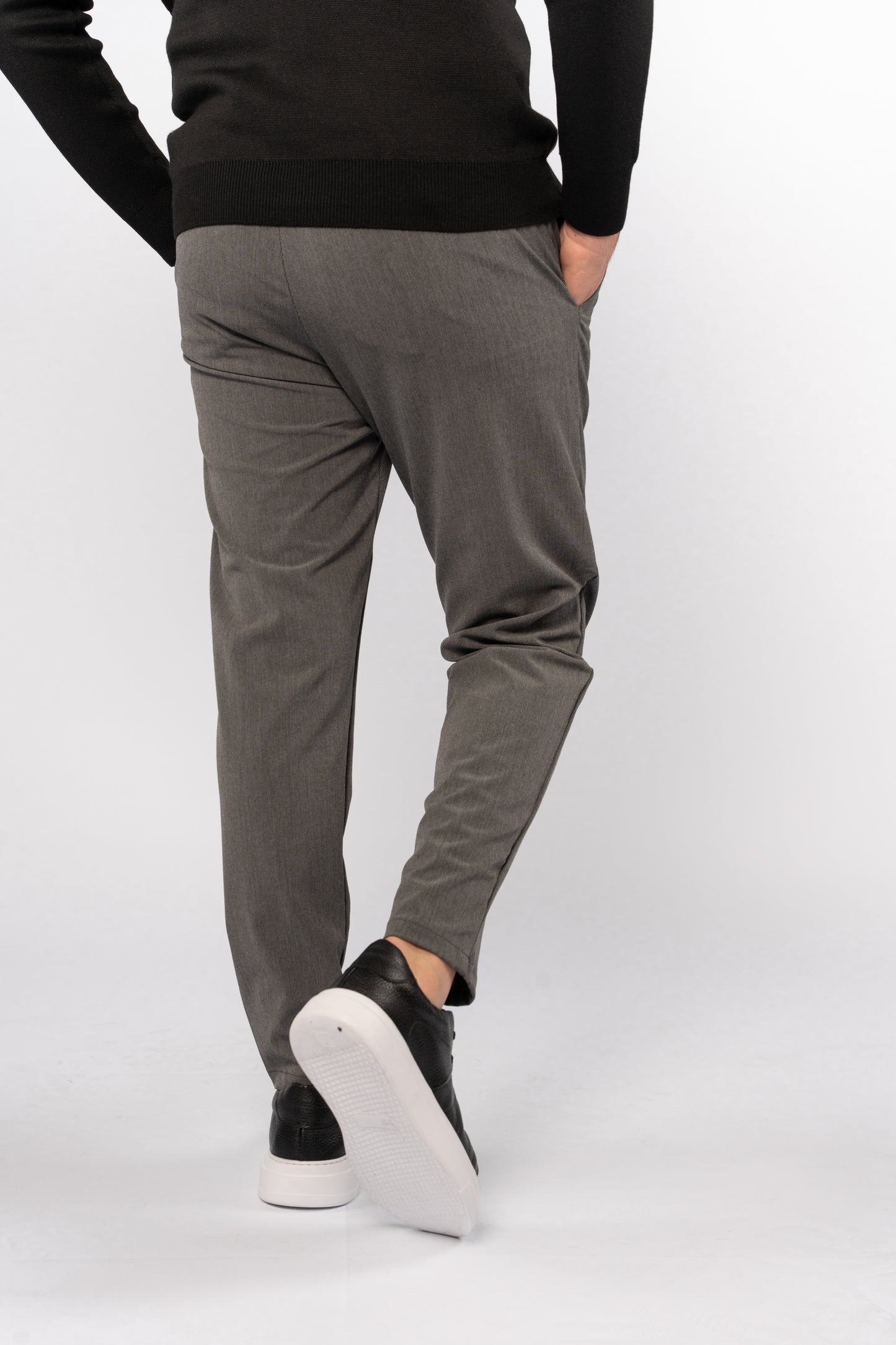 GREY CASUAL TAILORED PANT