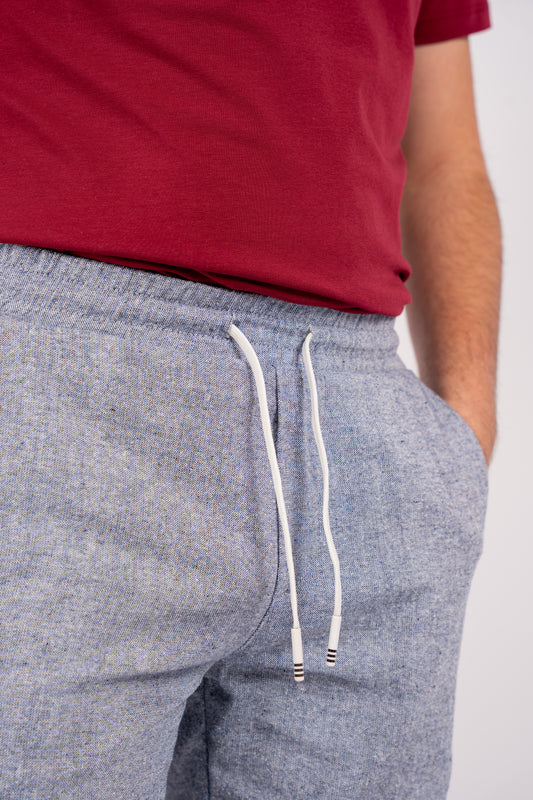 BLUE JEANS LINEN SHORT