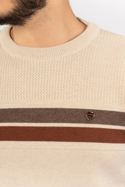 BEIGE CASUAL SWEATER