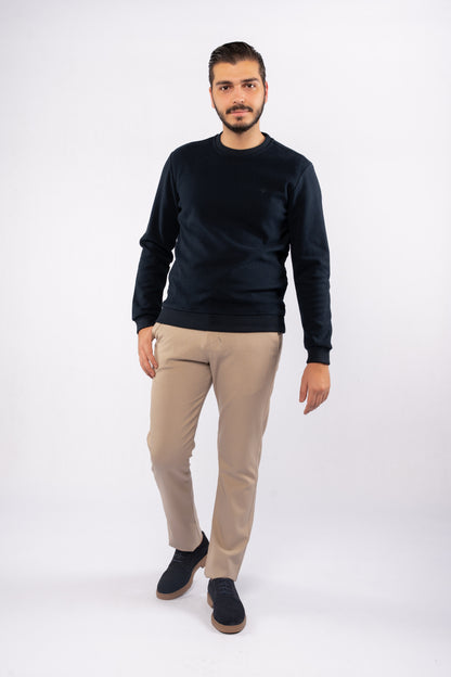NAVY SELANIK ROUNDNECK SWEATER
