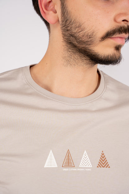 GREY TRIANGLES TSHIRT