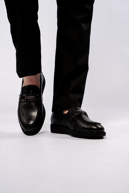 ELITE BLACK LEATHER LOAFER