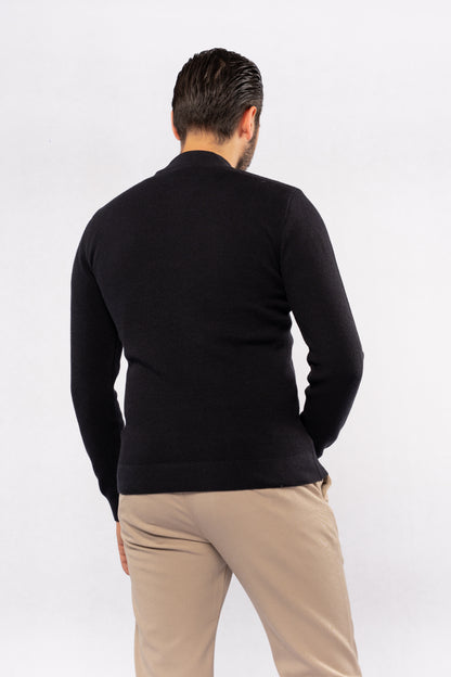 NAVY HIGHNECK SWEATER