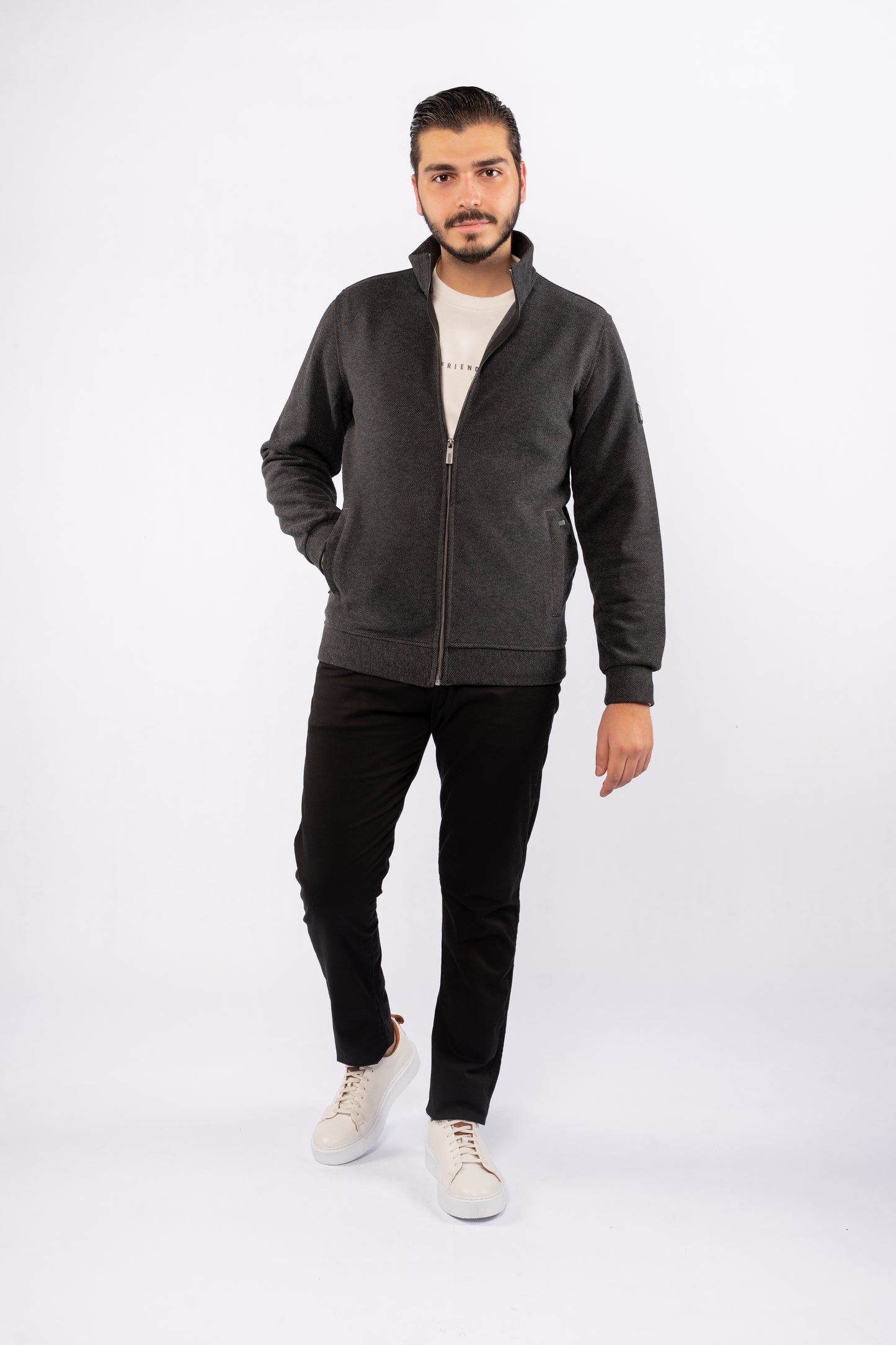 BLACK SELANIK ZIPPER JACKET
