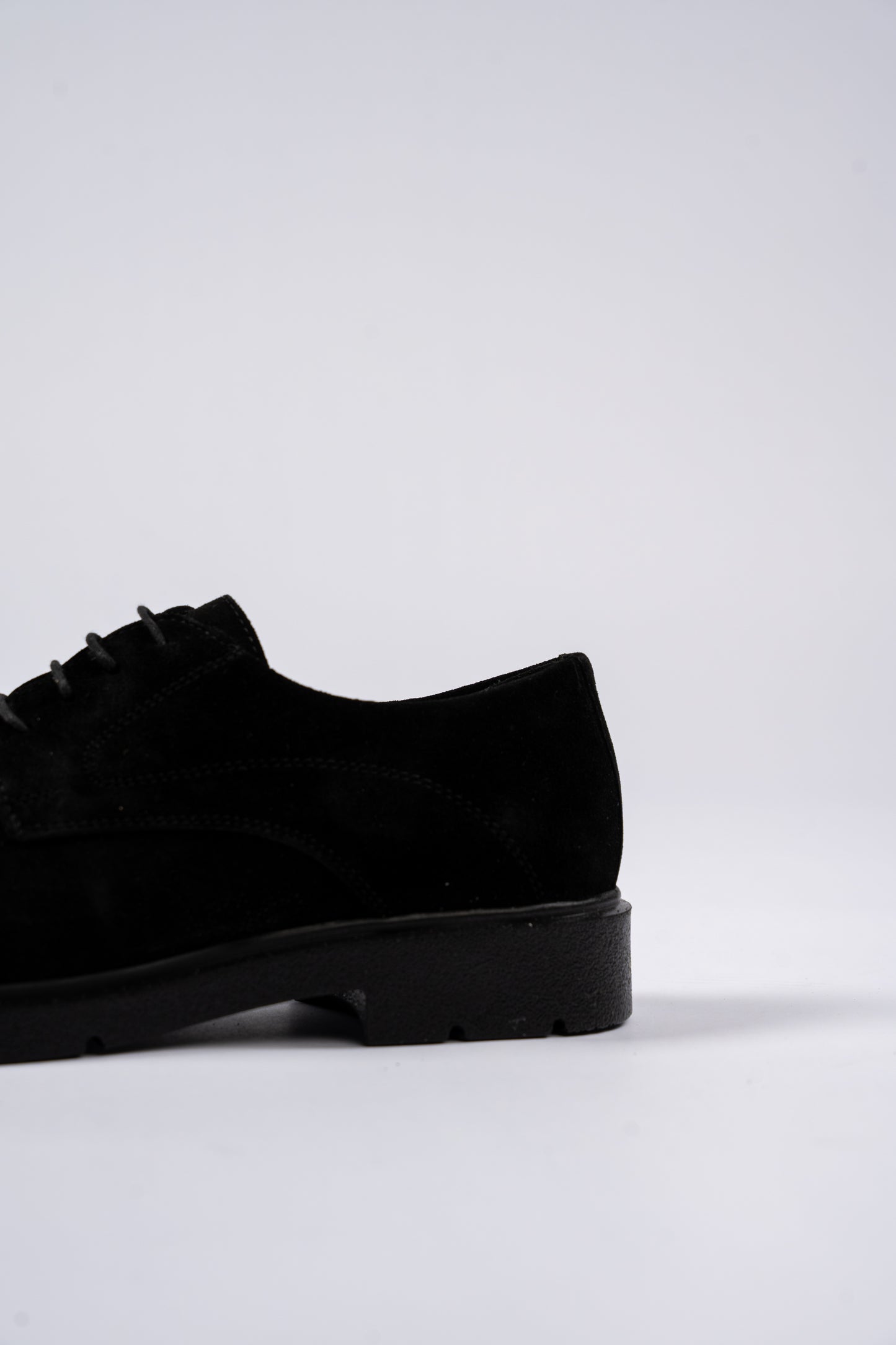 BLACK DERBY SUEDE SHOE