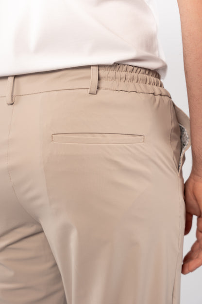BEIGE SEMI CASUAL SPANDEX PANT