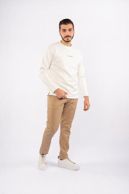 WHITE CASUAL SWEATER