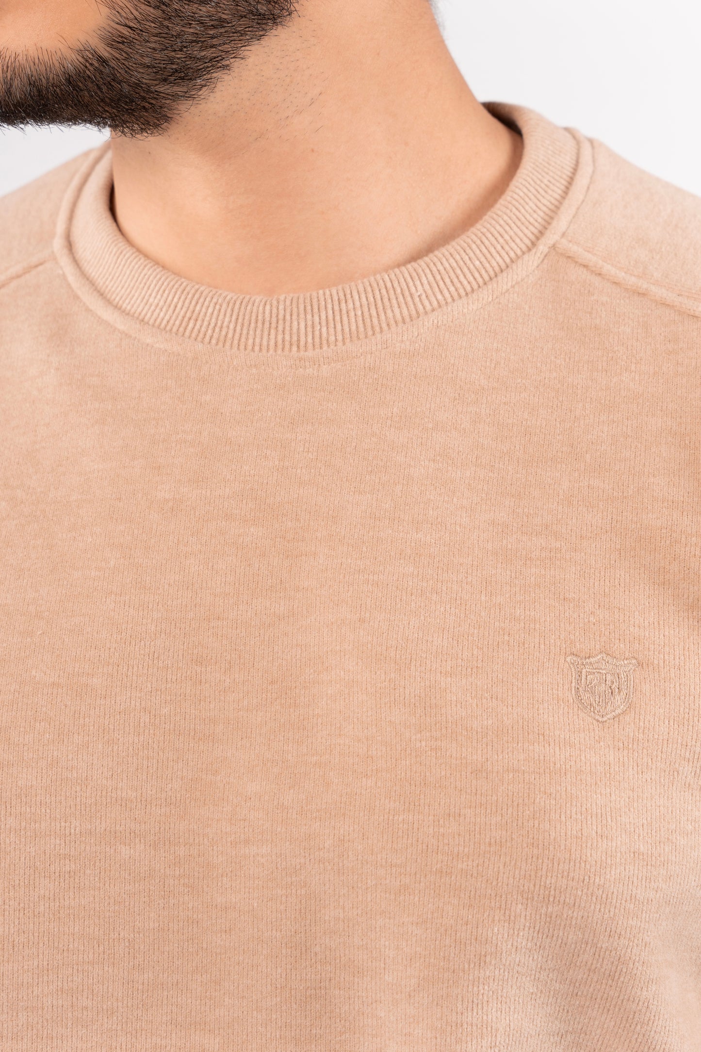 DARK BEIGE SELANIK ROUNDNECK SWEATER