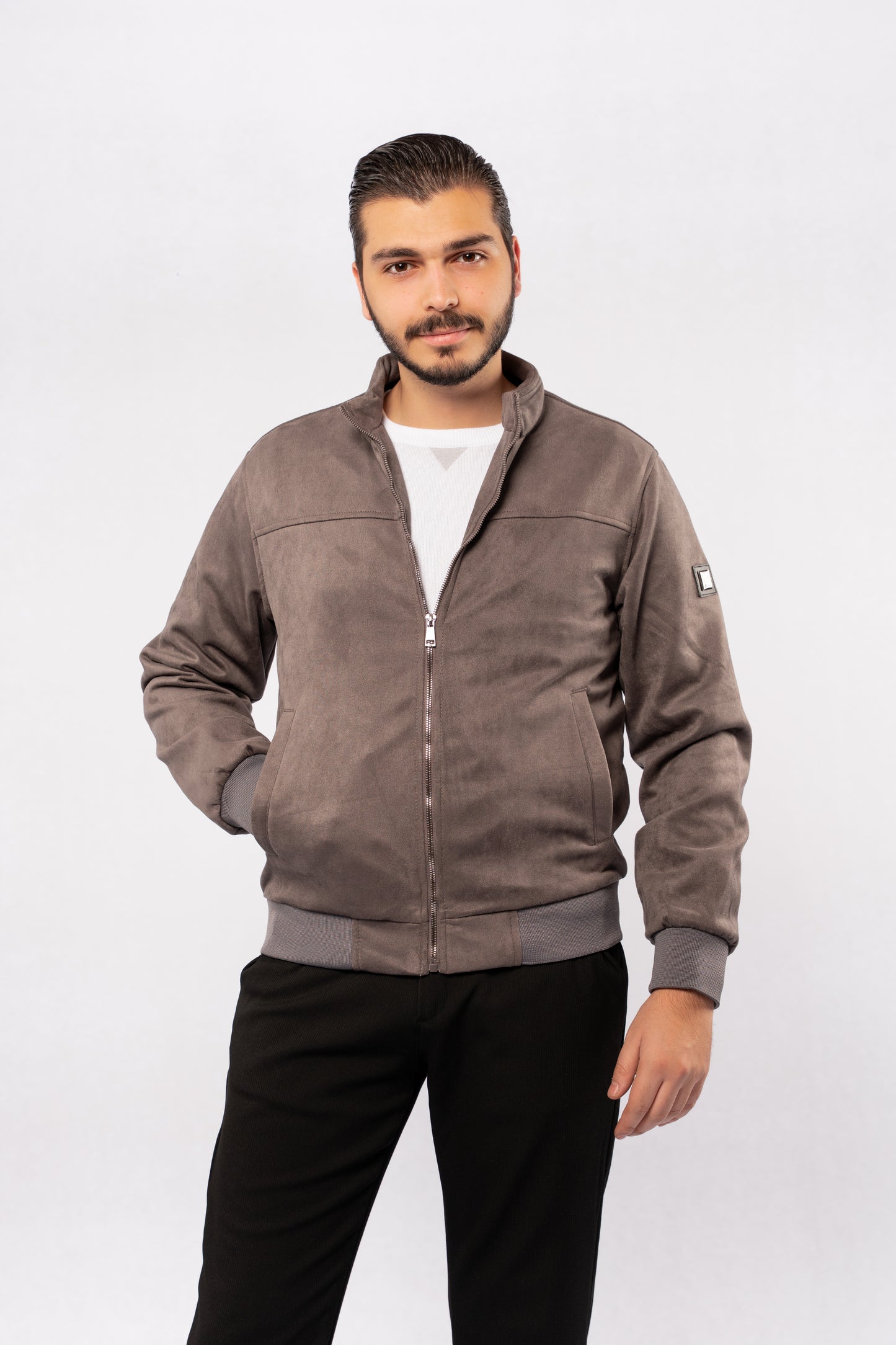 GREY SUEDE TIMELESS JACKET