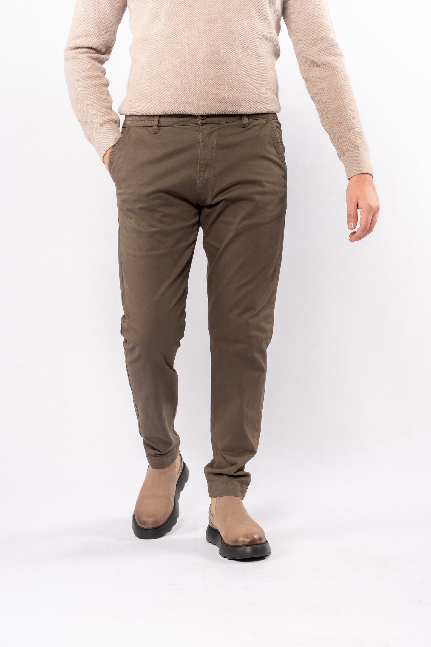 OLIVE CASUAL CHINO PANT
