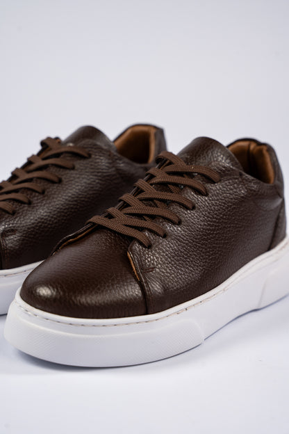 BROWN LEATHER SNEAKER