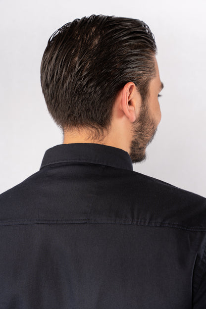 NAVY RELAXED TWO POCKET SHIRT