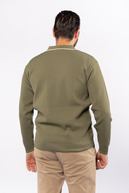 MINT LINED POLO SWEATER
