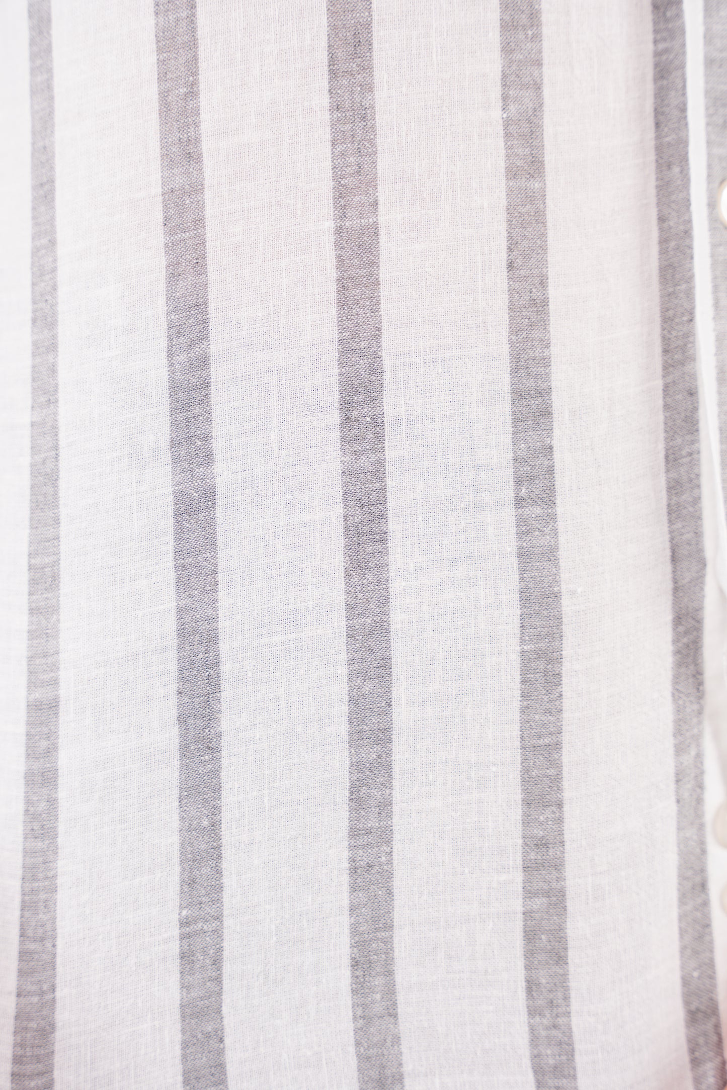 BLUE GREY LINED LINEN SHIRT