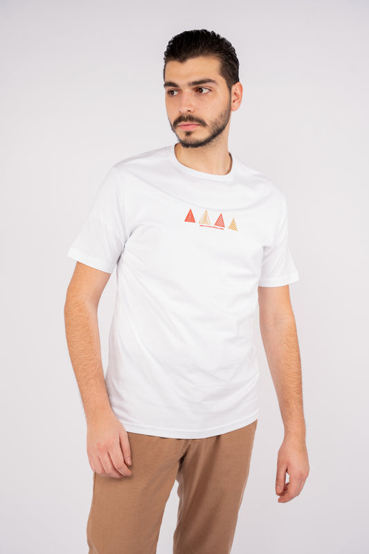 WHITE TRIANGLES TSHIRT