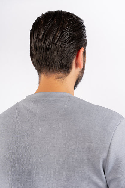 BLUE ELEGANCE PIQUET SWEATER