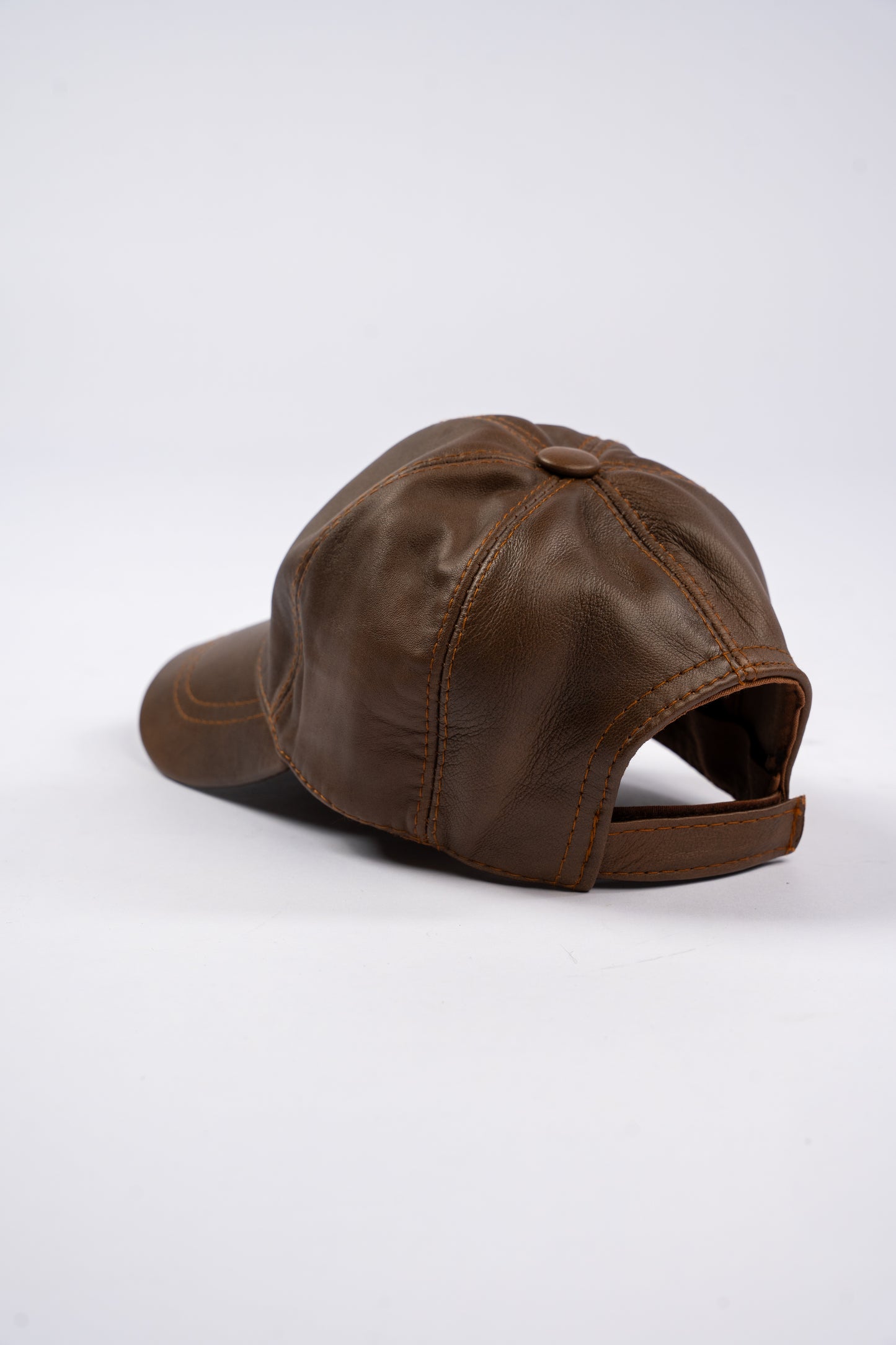 BROWN LEATHER CAP