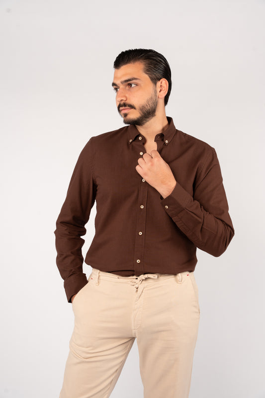 BROWN OXFORD SHIRT