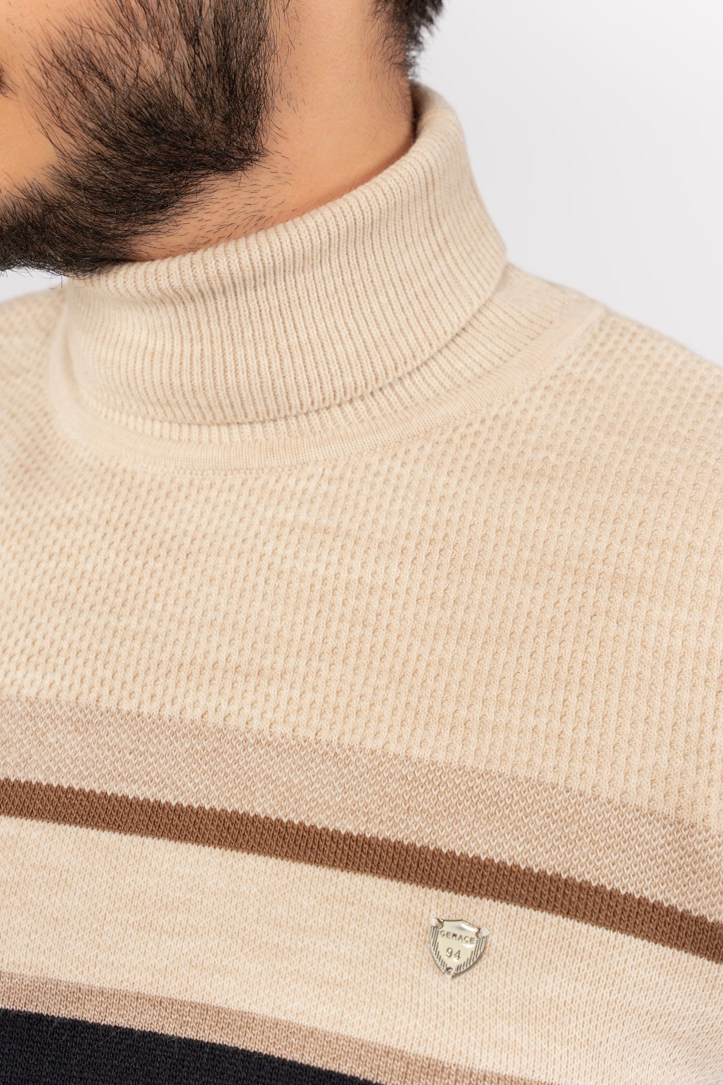 BEIGE CASUAL TURLENECK