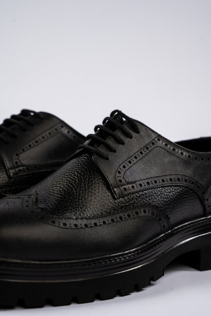 BLACK CASUAL OXFORD SHOE