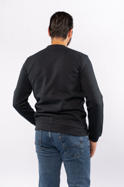 NAVY ELEGANCE PIQUET SWEATER