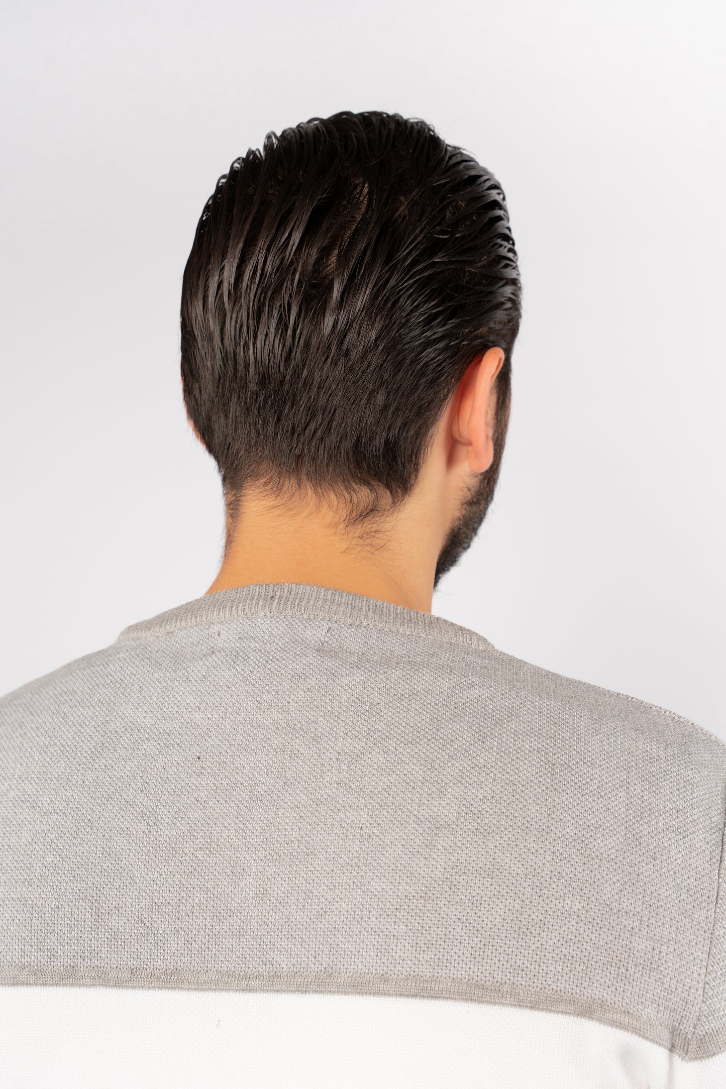 GREY CASUAL KNITTED SWEATER