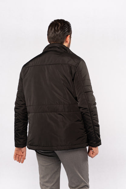 BLACK QUILTED JACKET