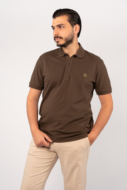 BROWN CASUAL BUTTON POLO