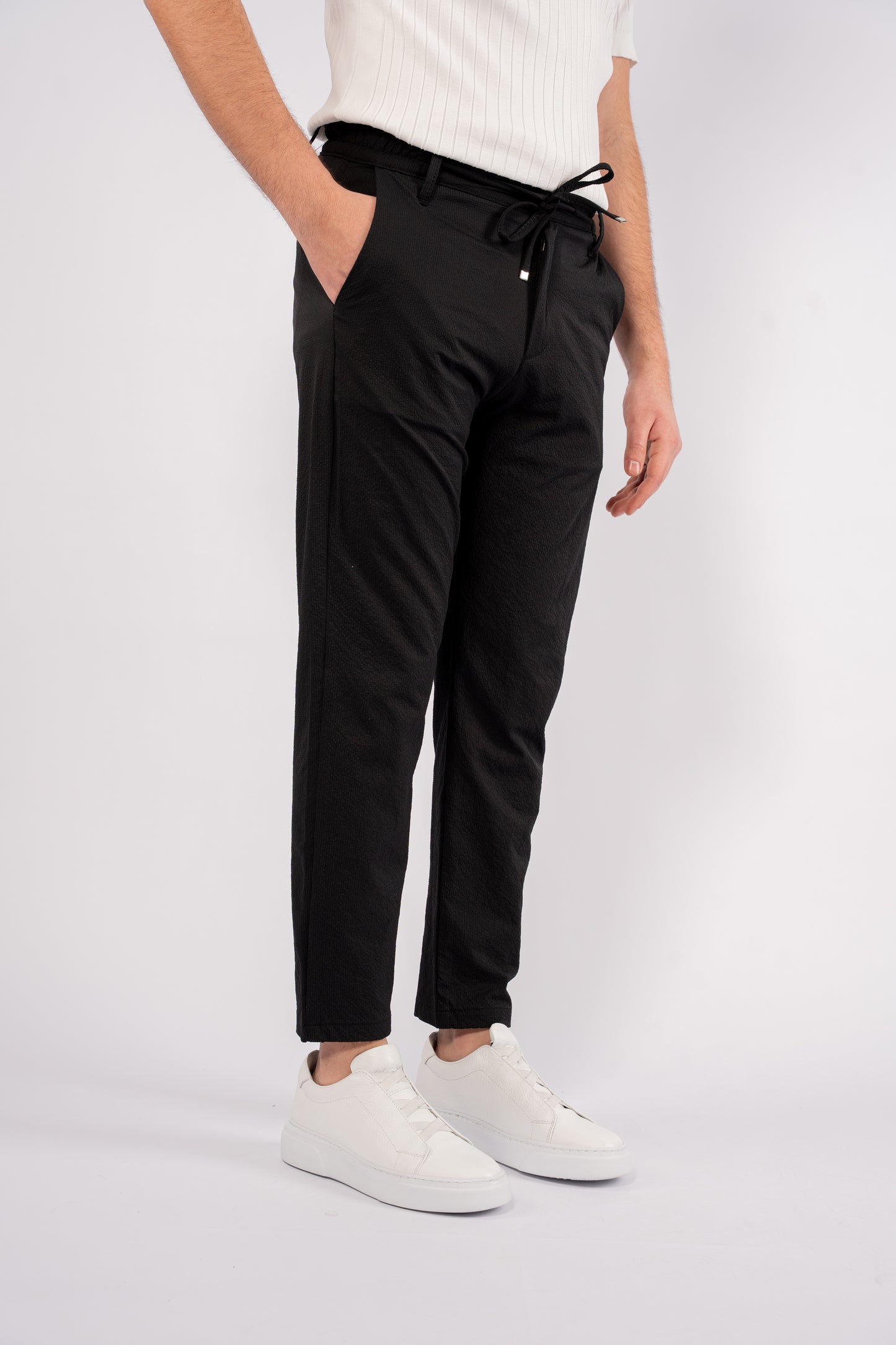BLACK CASUAL TROUSERS