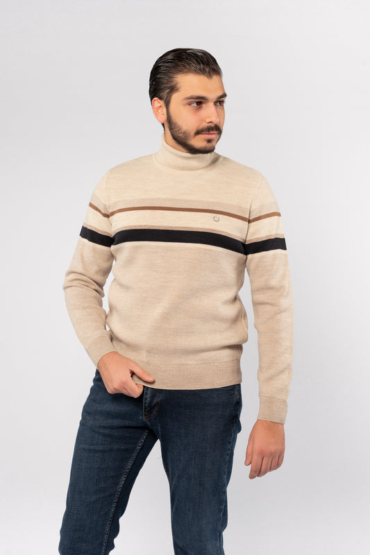 BEIGE CASUAL TURLENECK