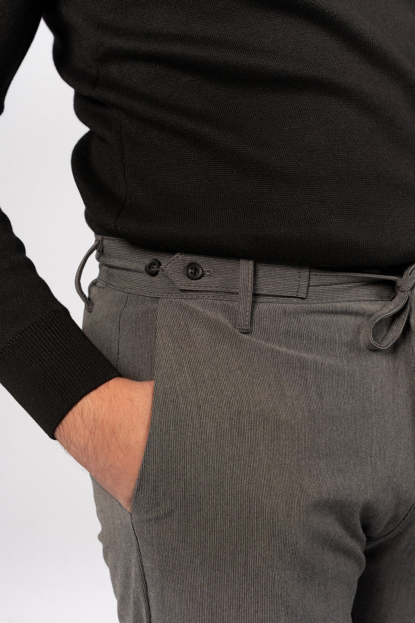 GREY CASUAL TAILORED PANT