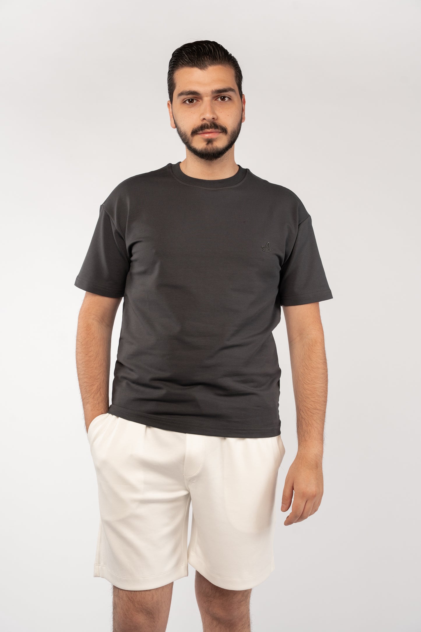 NAVY DENIM MINIMAL EAGLE TSHIRT