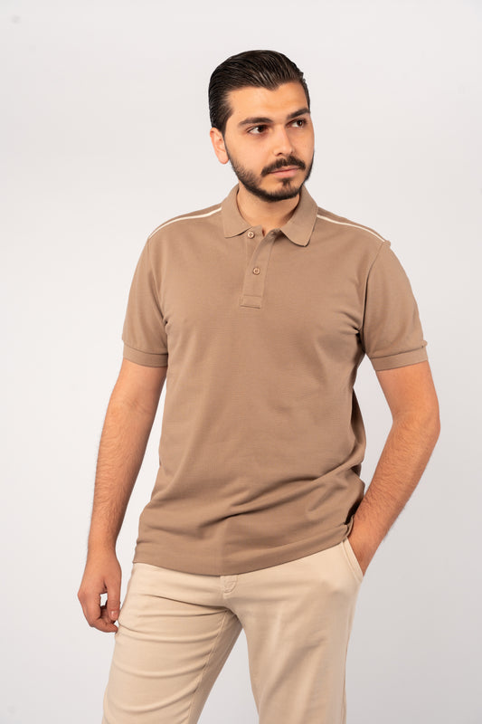 MOCHA CASUAL BUTTON POLO