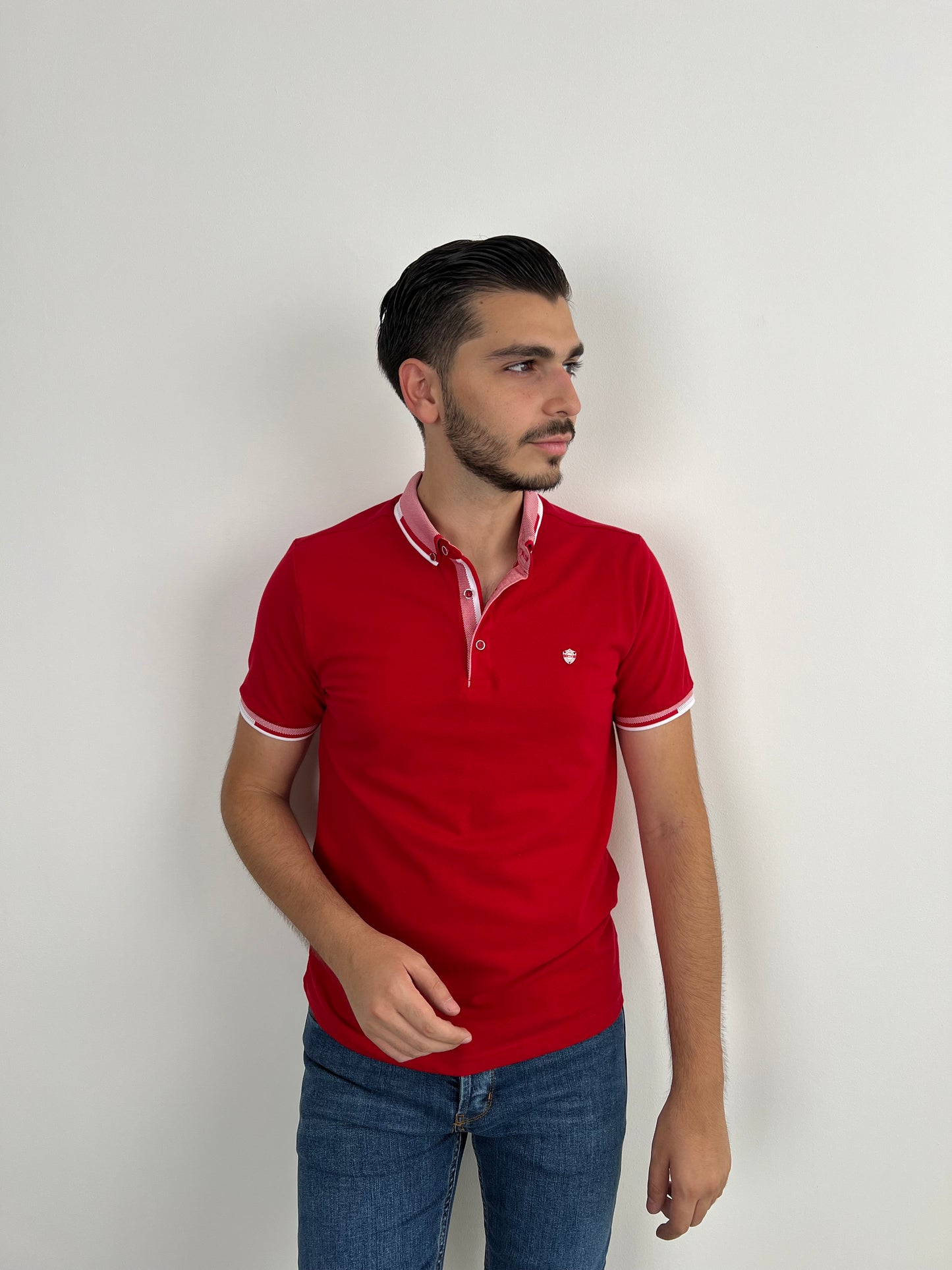 RED POLO BUTTON MARCO