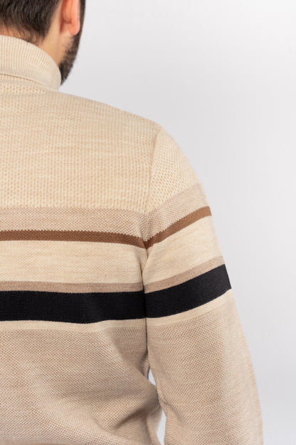 BEIGE CASUAL TURLENECK